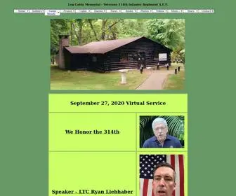 314TH.org(Log Cabin Memorial) Screenshot