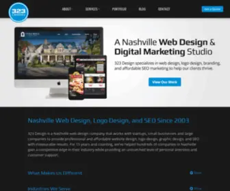 323Design.com(Nashville Web Design company 323 Design) Screenshot