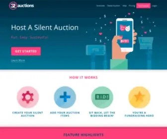 32Auctions.com(Free Online Silent Auctions) Screenshot