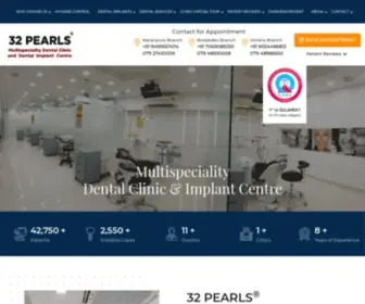 32Pearlsdental.com(Dental Clinic in Ahmedabad) Screenshot