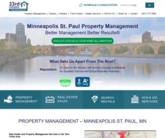 33Rdcompany.com(Minneapolis Property Management Company) Screenshot