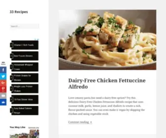 33Recipes.com(33 Recipes) Screenshot