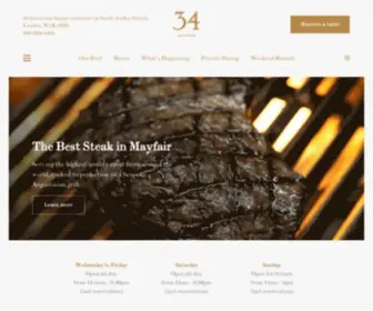 34-Restaurant.co.uk(34 Mayfair) Screenshot