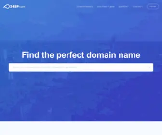 34SP.com(UK website hosting and domain name registration services) Screenshot