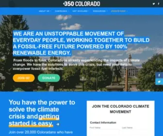 350Colorado.org(350 Colorado 350 Colorado) Screenshot