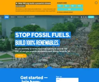 350.org(Climate change) Screenshot