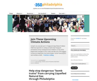 350Philadelphia.org(Together, we can move philadelphia beyond fossilized democracy) Screenshot