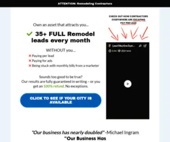 35Remodelingleadsnow.com(Lead Machine System) Screenshot