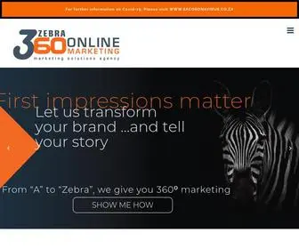 360-Online.co.za(Zebra 360 Online YOUR ONLINE MARKETING DESTINATION) Screenshot