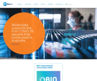 360Biolabs.com(Quality-assured virology and immunology services) Screenshot