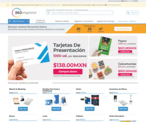 360Imprimir.com.mx(La mayor tienda de productos personalizados) Screenshot
