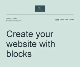 365Betterme.in(Create your website with blocks Add block patterns Block patterns are pre) Screenshot