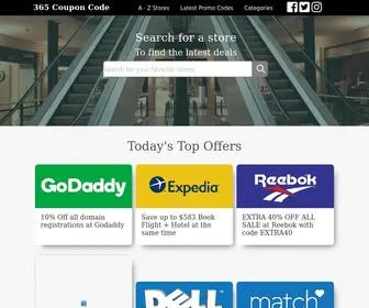 365Couponcode.com(Save money at 1000s of online stores) Screenshot