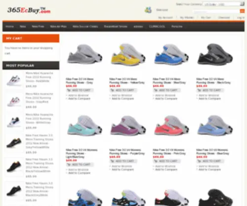 365Ecbuy.com(Running shoes specialty store) Screenshot