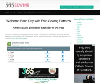 365Sewing.com(365 Free Sewing Patterns) Screenshot