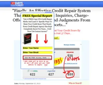 37Daystocleancredit.com(37 Days to Clean Credit) Screenshot