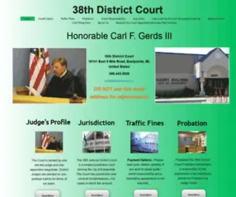 38Thdistrictcourt.us(38th District Court in Eastpointe) Screenshot