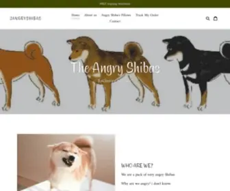 3Angryshibas.com(Create an Ecommerce Website and Sell Online) Screenshot