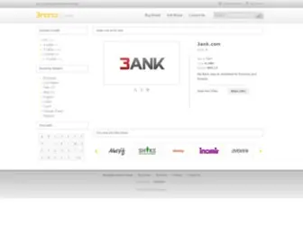 3ANK.com(Brandable Domain Name with Logo Design for Sale) Screenshot