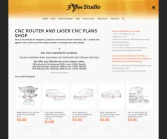 3Bee-Studio.com(CNC Router and Jigsaw Vector Plans) Screenshot