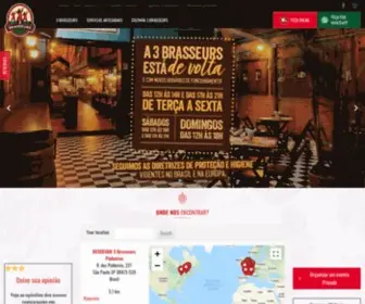 3Brasseurs.com.br(Restaurante e cervejaria local) Screenshot