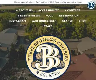 3Brotherswinery.com(Three Brothers Wineries & Estates) Screenshot