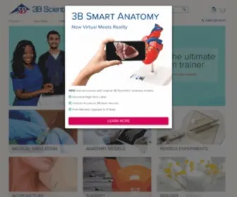 3Bscientific.co.uk(Simulation and skills training for Medical Education) Screenshot