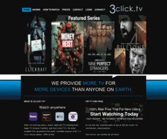 3Click.tv(The World's Largest Streaming Televison Service) Screenshot