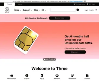 3.co.uk(Phones, Broadband &amp; SIM Only deals) Screenshot