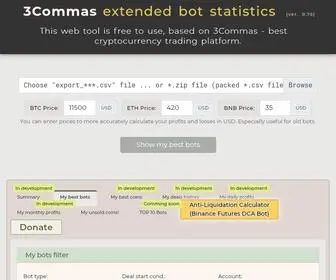 3Cstats.com(3Commas DCA bots statistics) Screenshot