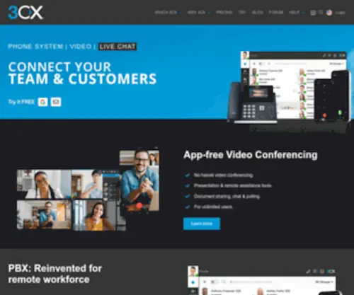 3CX.com(Business Communication Solutions & Software) Screenshot
