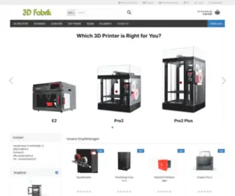 3D-Fabrik.at(3D-Fabrik, 3D Drucker Handels GmbH) Screenshot