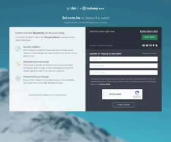 3D.com.hk(Uniregistry Makes Domain Names Easy) Screenshot