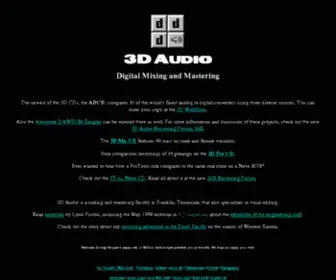 3Daudioinc.com(3D Audio Inc) Screenshot