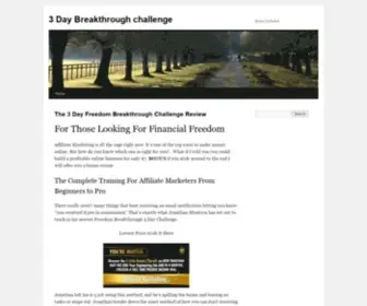 3Daybreakthroughchallenge.net(Affiliate Marketing) Screenshot