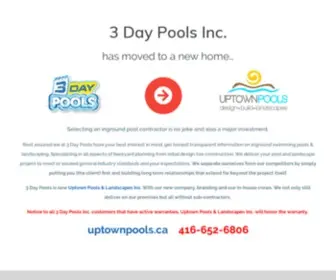 3Daypools.ca(3 Day Pools) Screenshot