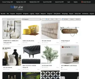 3Dbrute.com(3dmodel furniture and decor) Screenshot