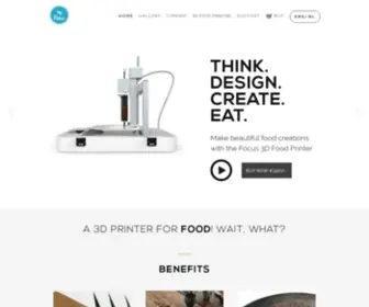 3DBYflow.com(3D Food Printer) Screenshot