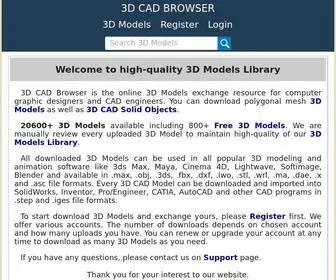 3Dcadbrowser.com(3D Models Collection) Screenshot