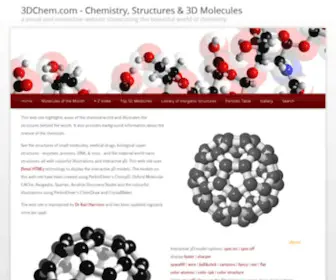 3Dchem.com(Chemistry, Structures & 3D Molecules) Screenshot