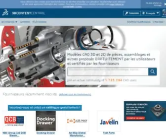 3Dcontentcentral.fr(Dassault Systèmes 3D ContentCentral) Screenshot