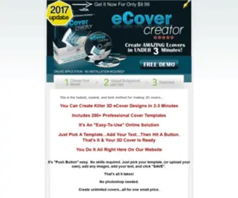 3Dcovermaker.com(3D Cover Maker) Screenshot