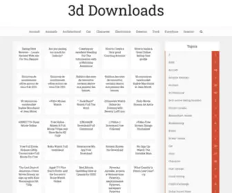 3DDownloads.org(3d Downloads) Screenshot