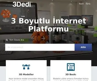 3Dedi.com(3 Boyutlu İnternet Platformu) Screenshot