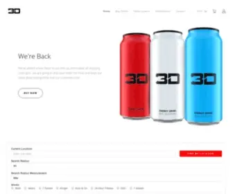 3Denergydrinks.com(3D Energy Drinks) Screenshot