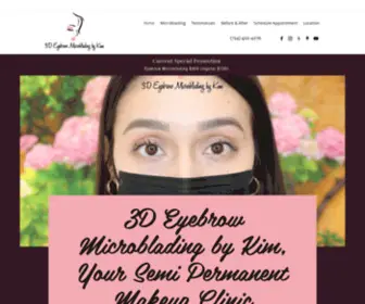 3Deyebrowmicrobladingbykim.com(3D Eyebrow Microblading by Kim) Screenshot