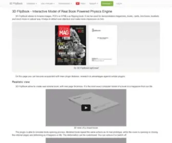 3Dflipbook.net(3D FlipBook Best WordPress and jQuery flipbook plugin) Screenshot