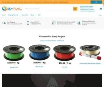3Dfuel.com(3D-Fuel 3D printer filament) Screenshot
