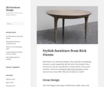 3Dfurnituredesign.com(Furniture and other house design elements) Screenshot