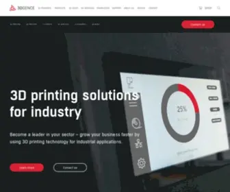 3Dgence.com(3D printing for industrial applications) Screenshot